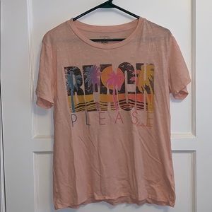 Pink “Beach Please” Billabong Tee
